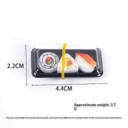 Simulation Sushi Bento Dollhouse Model Lifelike Miniature Food Ornament for DIY Micro Scene Layout Decor