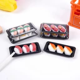Simulation Sushi Bento Dollhouse Model Lifelike Miniature Food Ornament for DIY Micro Scene Layout Decor