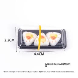 Simulation Sushi Bento Dollhouse Model Lifelike Miniature Food Ornament for DIY Micro Scene Layout Decor