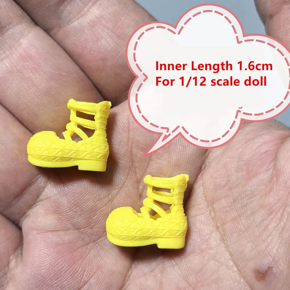 Inner Length 1.6cm Doll Flat Shoes Accessories For OB11 1/12 Scale Doll Dress Up Toy Parts