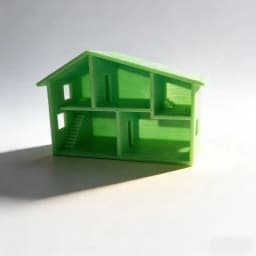 (.) Unfinished White Miniature Dollhouse Model Multiple Rooms Smooth Surface For DIY Craft Kids Play