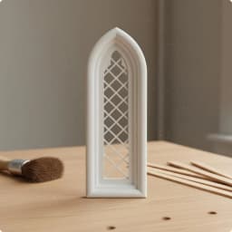 Arched Window Miniature Window for Dollhouse, Model Scenes