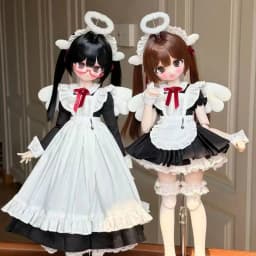 1/4 Doll's Clothes Suit for 40cm Bjd Doll Maid Dress Set Diy Girl Toys Dress Up Play House Fashion Doll Accessoires, No Doll