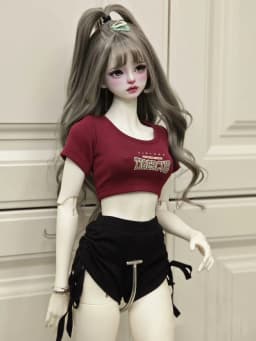 NO DOLL 30/45/60cm Doll's Clothes DIY Kit for 1/3 1/4 1/6 Bjd Dolls - Girl Toy Dress-Up Accessories Shot Tshirt Set
