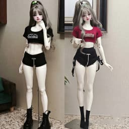 NO DOLL 30/45/60cm Doll's Clothes DIY Kit for 1/3 1/4 1/6 Bjd Dolls - Girl Toy Dress-Up Accessories Shot Tshirt Set