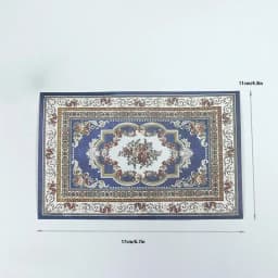 /Kb/1:12 Dollhouse Miniature Antique Style Carpet Home Furniture Decor Toy Mini Retro Floor Mat Doll House Accessories 1/4Pcs