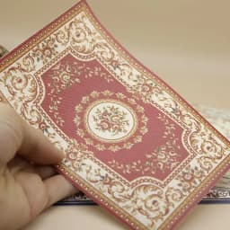 /Kb/1:12 Dollhouse Miniature Antique Style Carpet Home Furniture Decor Toy Mini Retro Floor Mat Doll House Accessories 1/4Pcs