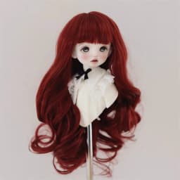 BJD/SD Doll Wig with Multi Colored Wavy Long Curly Hair Soft Silk 1/6 DIY Anime Wig Dress Up Doll Wig Set Doll Hair Cover