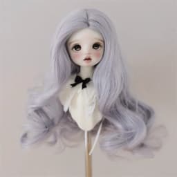 BJD/SD Doll Wig with Multi Colored Wavy Long Curly Hair Soft Silk 1/6 DIY Anime Wig Dress Up Doll Wig Set Doll Hair Cover