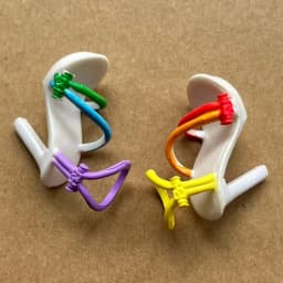 Rainbow Doll Sandals Original 1/6 Doll Shoes White Clear Blue Black Orange Color Doll Accessories