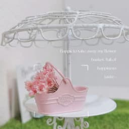 New Metal 1:12 Dollhouse Basket Multicolors Construction Props Shopping Basket 41*18*39mm Flower Bucket Basket