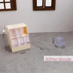 1/12 Dollhouse Simulation Candy Display Rack Drawer Cabinet Model Dollhouse Furniture Decoration Mini Supermarket Scene Ornament