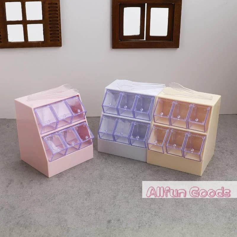 1/12 Dollhouse Simulation Candy Display Rack Drawer Cabinet Model Dollhouse Furniture Decoration Mini Supermarket Scene Ornament