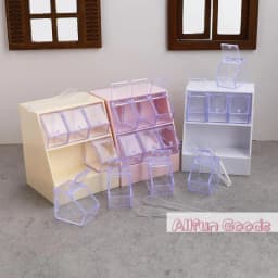 1/12 Dollhouse Simulation Candy Display Rack Drawer Cabinet Model Dollhouse Furniture Decoration Mini Supermarket Scene Ornament