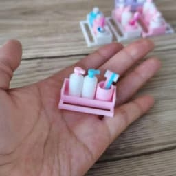 1 Set 1/12 Dollhouse Mini Furniture Accessories Toy Cup Toothpaste Toothbrush