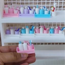 1 Set 1/12 Dollhouse Mini Furniture Accessories Toy Cup Toothpaste Toothbrush