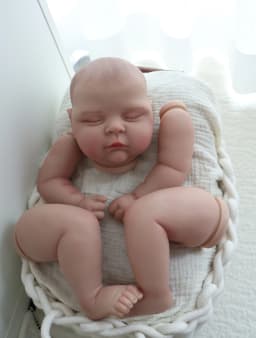 18-inch Resurrection Doll, Unassembled, Hand-Painted Hair, Separate Limbs, Handcrafted Toy