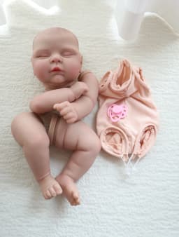 18-inch Resurrection Doll, Unassembled, Hand-Painted Hair, Separate Limbs, Handcrafted Toy