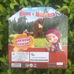 6.5-inch physical Martha and Bear Doll Set, children's simulation cartoon doll, parent-child interactive toy