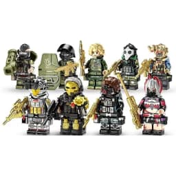 Military Soldier Building Blocks, Special Agent DIY Assembly Brick Toy, Collectible Action Figure Model Desktop Ornament