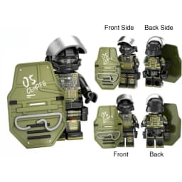 Military Soldier Building Blocks, Special Agent DIY Assembly Brick Toy, Collectible Action Figure Model Desktop Ornament