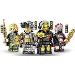 Military Soldier Building Blocks, Special Agent DIY Assembly Brick Toy, Collectible Action Figure Model Desktop Ornament