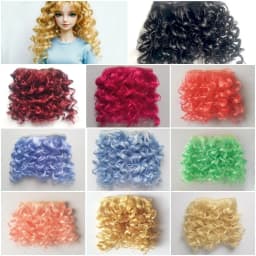 15CM Length Curly Doll Hair Imitation Wool Roll Gradient Color DIY Toy Hair Chemical Fiber Doll Hair Extensions For BJD SD Doll