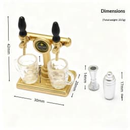 5Pcs Dollhouse Mini Beer Mug Model Miniature Scene Props Decoration For DIY Craft Collection
