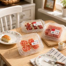 Mini Supermarket Food Box Role-Playing Toy 1:12 Scale Crab Lobster Pork