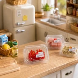 Mini Supermarket Food Box Role-Playing Toy 1:12 Scale Crab Lobster Pork