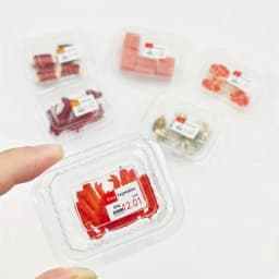 Mini Supermarket Food Box Role-Playing Toy 1:12 Scale Crab Lobster Pork