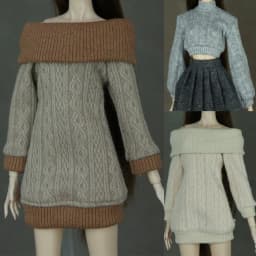 Handmade Doll Knitted Sweater Multicolored Mini 30cm Dolls Casual Dress Kids DIY Gift Toys Doll Accessories Tops for 1/6 Doll
