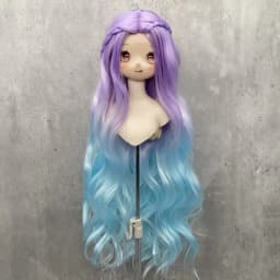 BJD SD Doll Cosplay Dress Up DIY Accessory Wig General High Temperature Silk Gradient Color Headgear Doll 1/3&1/4&1/6 Wig Cover