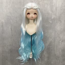 BJD SD Doll Cosplay Dress Up DIY Accessory Wig General High Temperature Silk Gradient Color Headgear Doll 1/3&1/4&1/6 Wig Cover