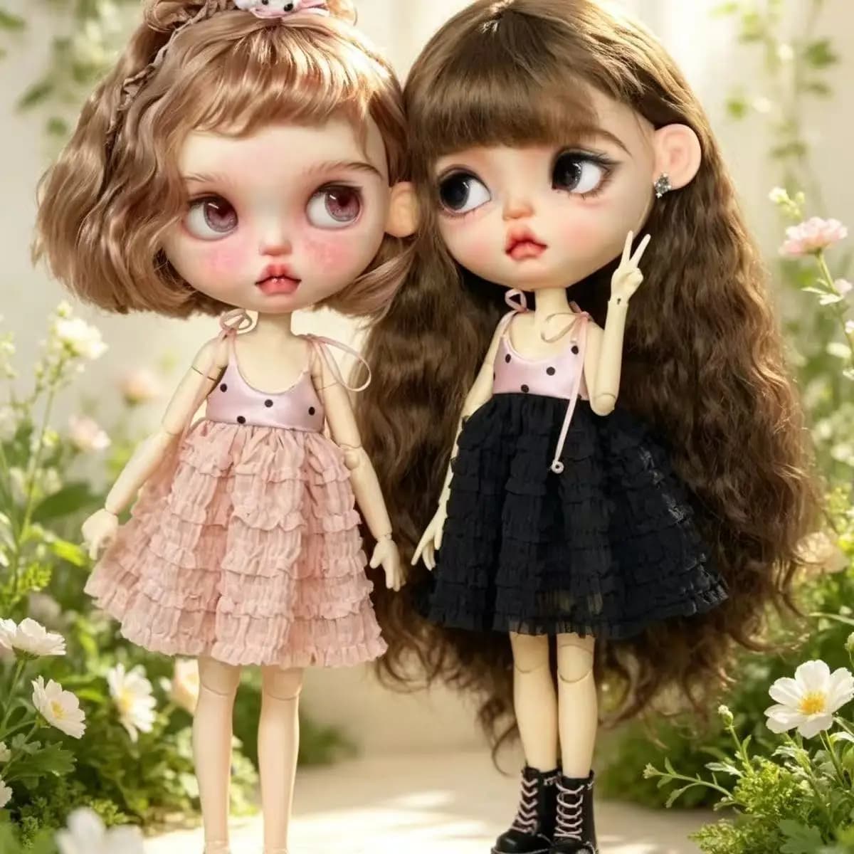 Sweet Cake Princess Slip Doll Dress, Doll Accessories Fits OB22 OB24 OB26 & Blythe Doll, Doll Not Included