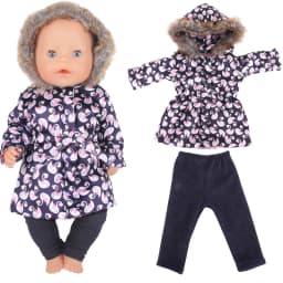 43cm New Born Baby Doll Clothes Hoody Coat for 18 Inch American OG Girl Doll Jacket Children Toys Outfits