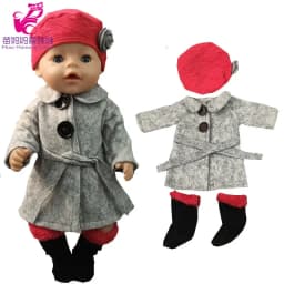 43cm New Born Baby Doll Clothes Hoody Coat for 18 Inch American OG Girl Doll Jacket Children Toys Outfits