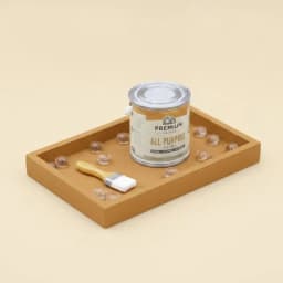 {H} 2Pcs Miniature Figurine Playhouse Simulation Mini Doll House Miniature Paint Bucket Paintbrush Model For Pretend Play