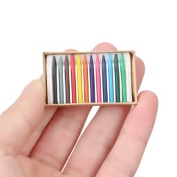 1 Set Gift Playing House Mini Painting Tools Miniature Color Pencil Dolls Accessories Dollhouse Decoration Colorful Crayon