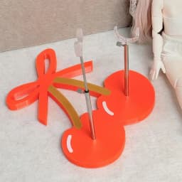1/6 3DPrinted BJD Doll Display Stand Cute Cherry Dual‑figure Base Doll Support Stand Auxiliary Standing Holder For 30cm BJD Doll