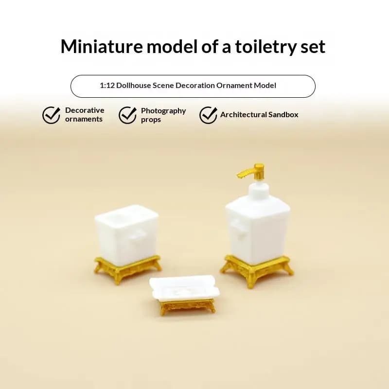 Simulation Miniature Dollhouse Toothbrush Holder Set 1 3Pcs 1 12 Scale Bathroom Accessories DIY Decor