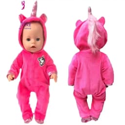 Doll Clothes for 43cm Baby New Born Doll Coat Unicorn Hoodie 17 Inch 18 Inch Baby Bona Doll Dress Christmas Toys Clothes