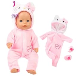 Doll Clothes for 43cm Baby New Born Doll Coat Unicorn Hoodie 17 Inch 18 Inch Baby Bona Doll Dress Christmas Toys Clothes