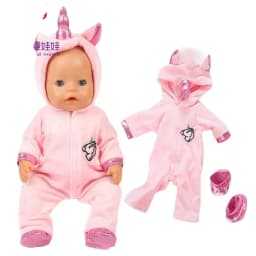 Doll Clothes for 43cm Baby New Born Doll Coat Unicorn Hoodie 17 Inch 18 Inch Baby Bona Doll Dress Christmas Toys Clothes