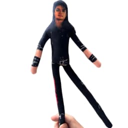 Michael Jackson Bendable Fabric Doll, Posable Wire Frame Plush Figure, Celebrity Doll Ornament Desk Decor Fans Collectible Gift