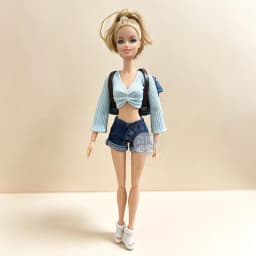 1/6 Doll Clothes Accessories Fashion Retro Casual Denim Backpack Versatile Rucksack For 30cm FR Babi Supermodel Doll Dress Up