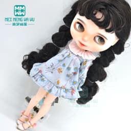 1pcs Blyth Doll Clothes Retro Dress, Plaid Skirt, Striped Lace Skirt for Blyth Azone OB23 OB24 1/6 Doll Accessories