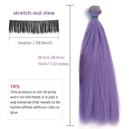 1 Piece Wig BJD Hair 25cm*100cm, Various Colors, Straight Hair Wig, Suitable for 1/3 1/4 BJD DIY