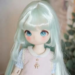 BJD Wig Cute Doll Accessory Headband SD Small Cloth Cotton Doll Straight Bangs DIY Doll Cross Dressing Wig Accessorie Makeup Toy