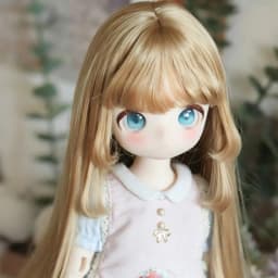 BJD Wig Cute Doll Accessory Headband SD Small Cloth Cotton Doll Straight Bangs DIY Doll Cross Dressing Wig Accessorie Makeup Toy